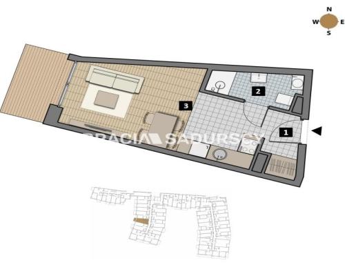 Dostępne mieszkania od 25m2 do 63m2. 