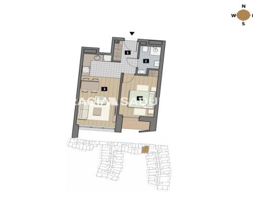 Dostępne mieszkania od 25m2 do 63m2. 