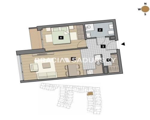 Dostępne mieszkania od 25m2 do 63m2. 