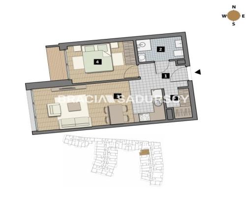 Dostępne mieszkania od 25m2 do 63m2. 