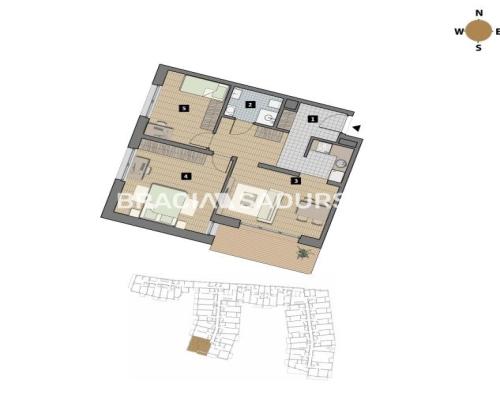 Dostępne mieszkania od 25m2 do 63m2. 