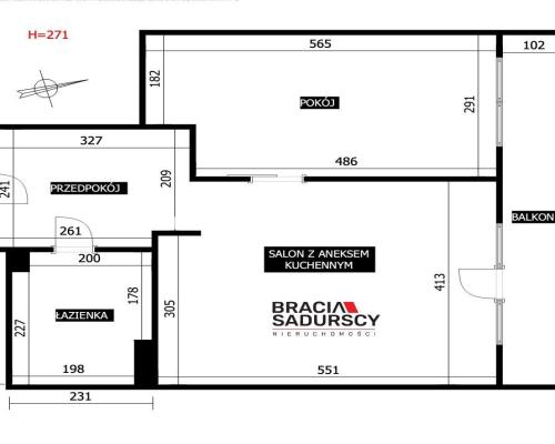 Lea Residence, 2 pokoje, 52 m², balkon z widokiem