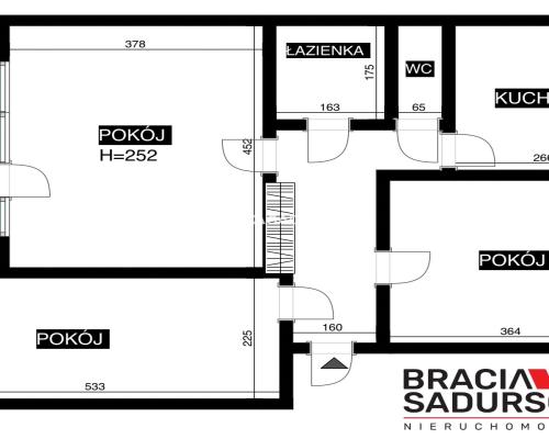 Okazja! 3 pokoje, 61,7 m², ul. Aleksandry