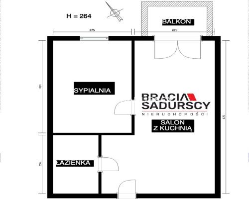 2 pokoje przy Bonarce