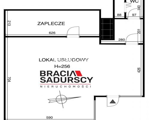 Lokal 135m2 front parter Kurdwanów