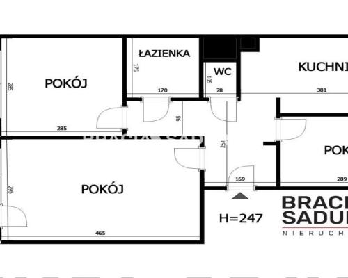 3 pok z widokiem na panoramę miasta.