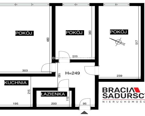 3 pok z osobną kuchnią ul.Stachiewicza.
