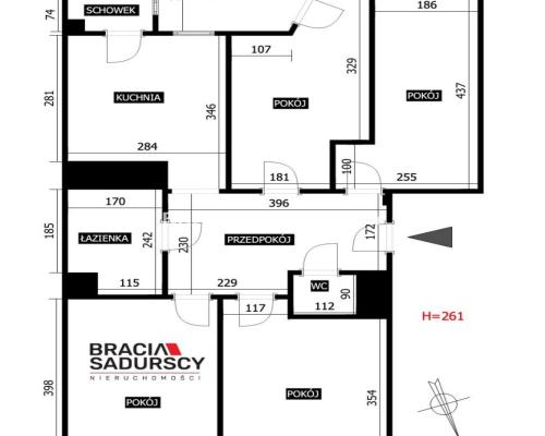 64m2 4 pok+ os kuchnia balkon Bronowice