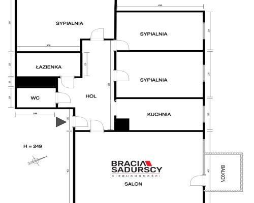 Mieszkanie 4 pok. do adaptacji, 91m2, Rydygiera