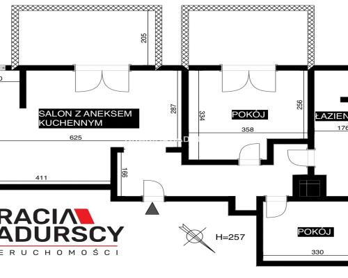 Łagiewniki, 3 pokojowe mieszkanie z garażem.