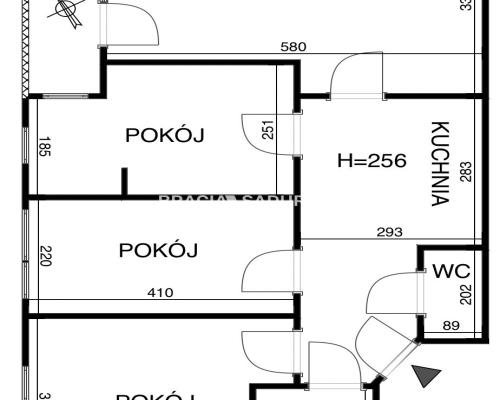 4 osobne pokoje, balkon, Rondo Mateczne 800 m