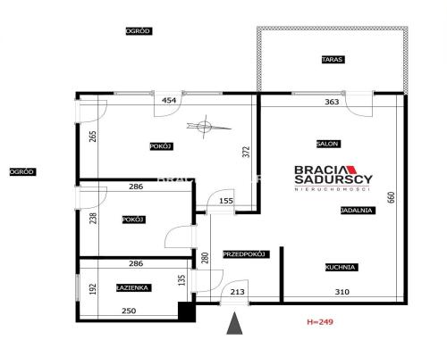 3-pokojowe mieszkanie z dużym ogr&oacute;dkiem - Wieliczka   

 Na sprzedaż komfortowe, 3-pokojowe mieszkanie o powierzchni 52,