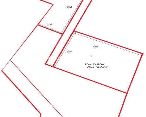 Działka bud.o pow. 70 arów obok zjdadu a4 Rząsce