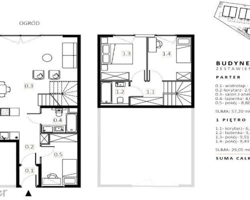 Mieszkanie dwupoziomowe z ogródkiem!