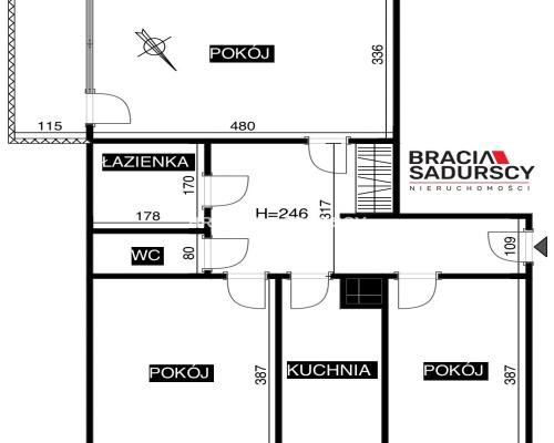 ZADBANE, SŁONECZNE 3-POKOJOWE Z ODDZIELNĄ KUCHNIĄ