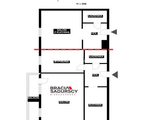 2 mieszkania w cenie 1 - INWESTYCJA, 69m2!