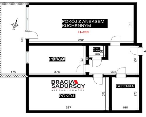 3-pok / ul.Fredry / Łagiewniki/ duzy balkon