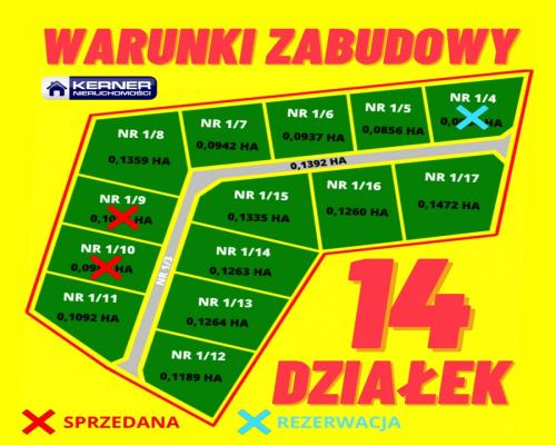 Działka 1/17 w kompleksie 14 działek z WZ