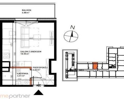 KAWALERKA W BUDYNKU PREMIUM, CENTRUM