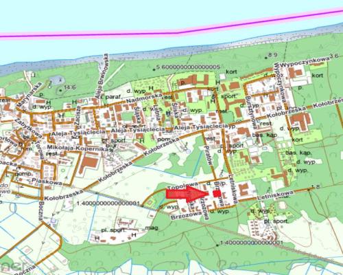 Działka pod usługi turystyczne, Mrzeżyno