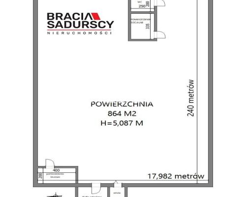 Hala mag. - prod. pow. 860 m2 w centrum Proszowic!