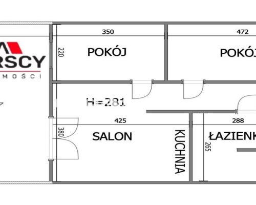 3 pok 44m2 Opatkowice z gródkiem i klimatyzacją
