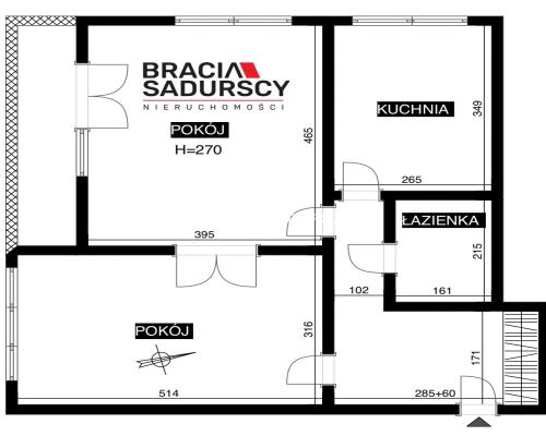 Stare Podgórze, 2 pokoje + kuchnia/balkon