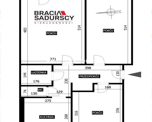 59m2 3 pok+os kuchnia Ul.Staszczyka Bronowice