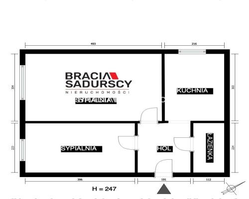 2-pokojowego mieszkania przy Alei Pokoju