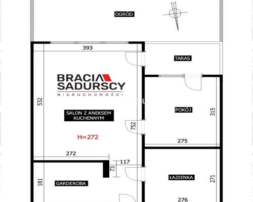 Bronowice, 45m2 + ogródek, ul. Smętna