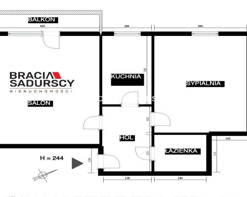 2 pokoje | 50,5 m² | Balkon | Ugorek