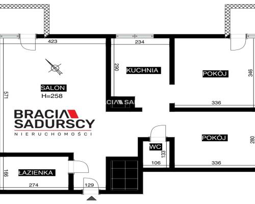 3 pok mieszkanie z 2 balkonami
