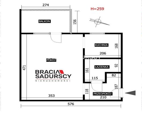 1-pokojowe z balkonem.