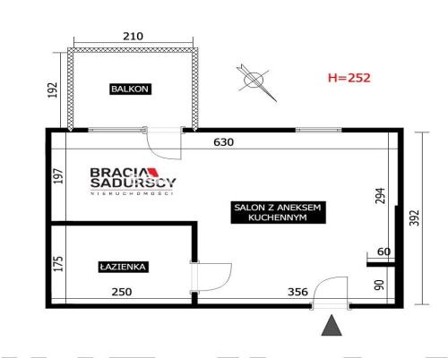 Kameralna kawalerka z balkonem