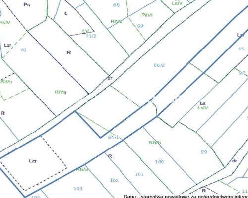 Działka rolna z możliwością zmiany na budowlaną