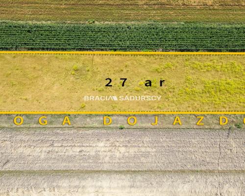 Ogrodzona działka budowlana 27ar WADÓW