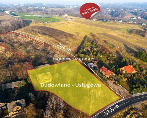 Działka inwestycyjna 1,3 ha, mpzp bliźniaki, media