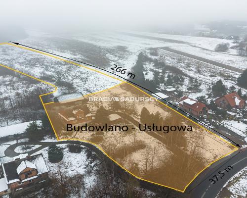 Działka inwestycyjna 1,3 ha, mpzp bliźniaki, media