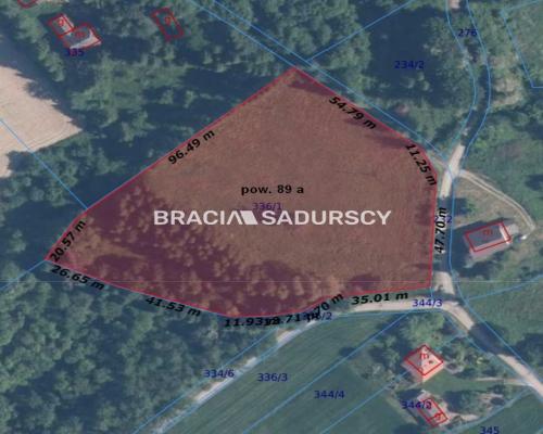 Działka budowlana 8900 m2 Poręba Żegoty