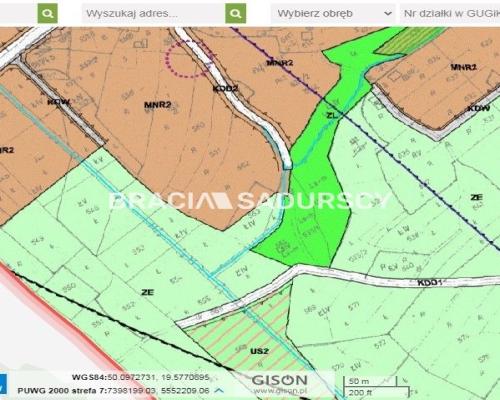 Działka budowlano - rolna u podnóża Zamku Tenczyn