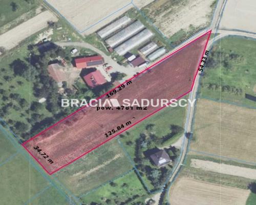 DZIAŁKA BUDOWLANA SZYK 47 A PŁASKA WIDOKOWA UZBRO.