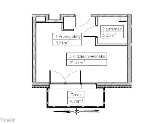 Gotowa kawalerka z możliwością wydzielenia sypialni