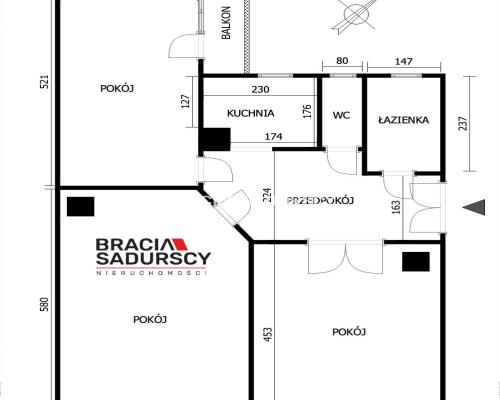 3 pokoje, 70m2 w sercu Krakowa - ul.Długa