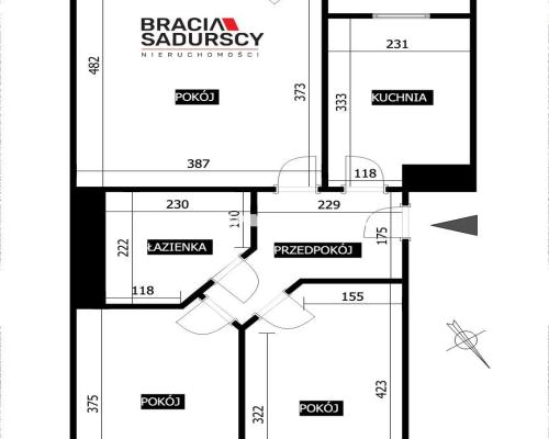 Przestronne 3-pokojowe mieszkanie z balkonem