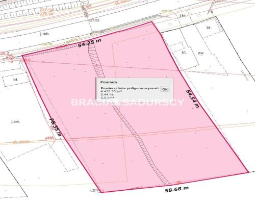 Działka usługowa 44 a Kraków - Grębałów.