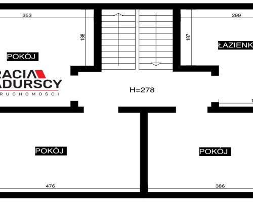 Nowe domy w sąsiedztwie terenów zielonych / Ujazd