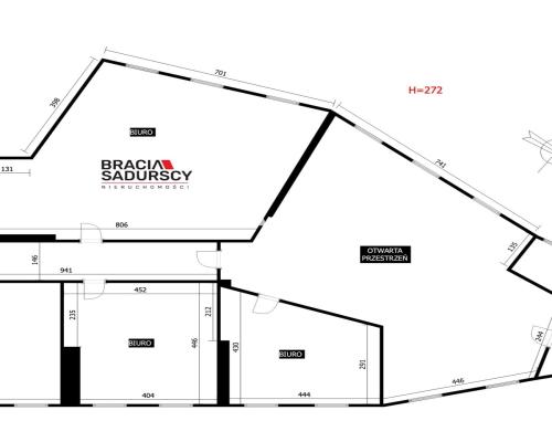 lokal biurowy w biurowcu 155 m2 Prądnik Biały