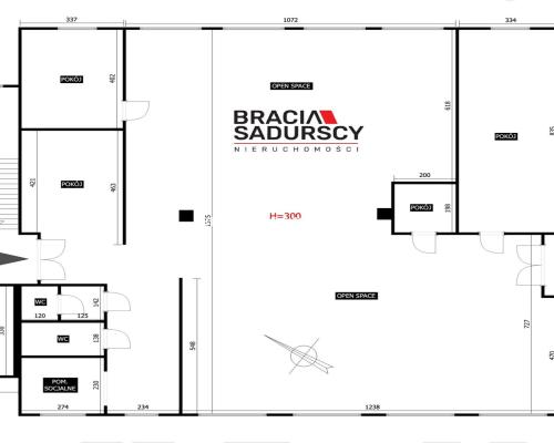Open space/całe piętro w nowoczesnym biurowcu 1-P