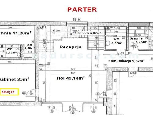 Biuro ok. 112,44m2 w Piasecznie, okolica Józefosławia, z klimatyzacją, monitoringiem, przeszkleniem, parkingiem.   

  Dwie kon
