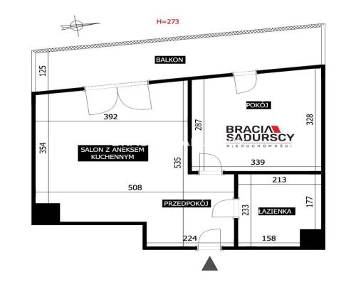 2 POK OK 35,4 M2 BLISKO CENTRUM Z DUŻYM BALKONEM